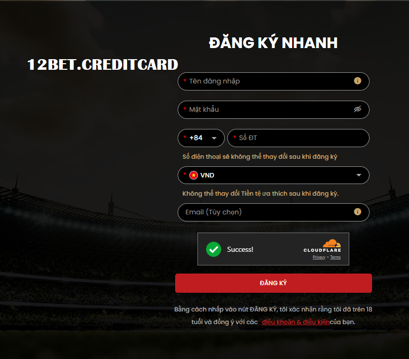Nhập chính xác thông tin đăng ký trên biểu mẫu 12bet Nhập chính xác thông tin đăng ký trên biểu mẫu 12bet